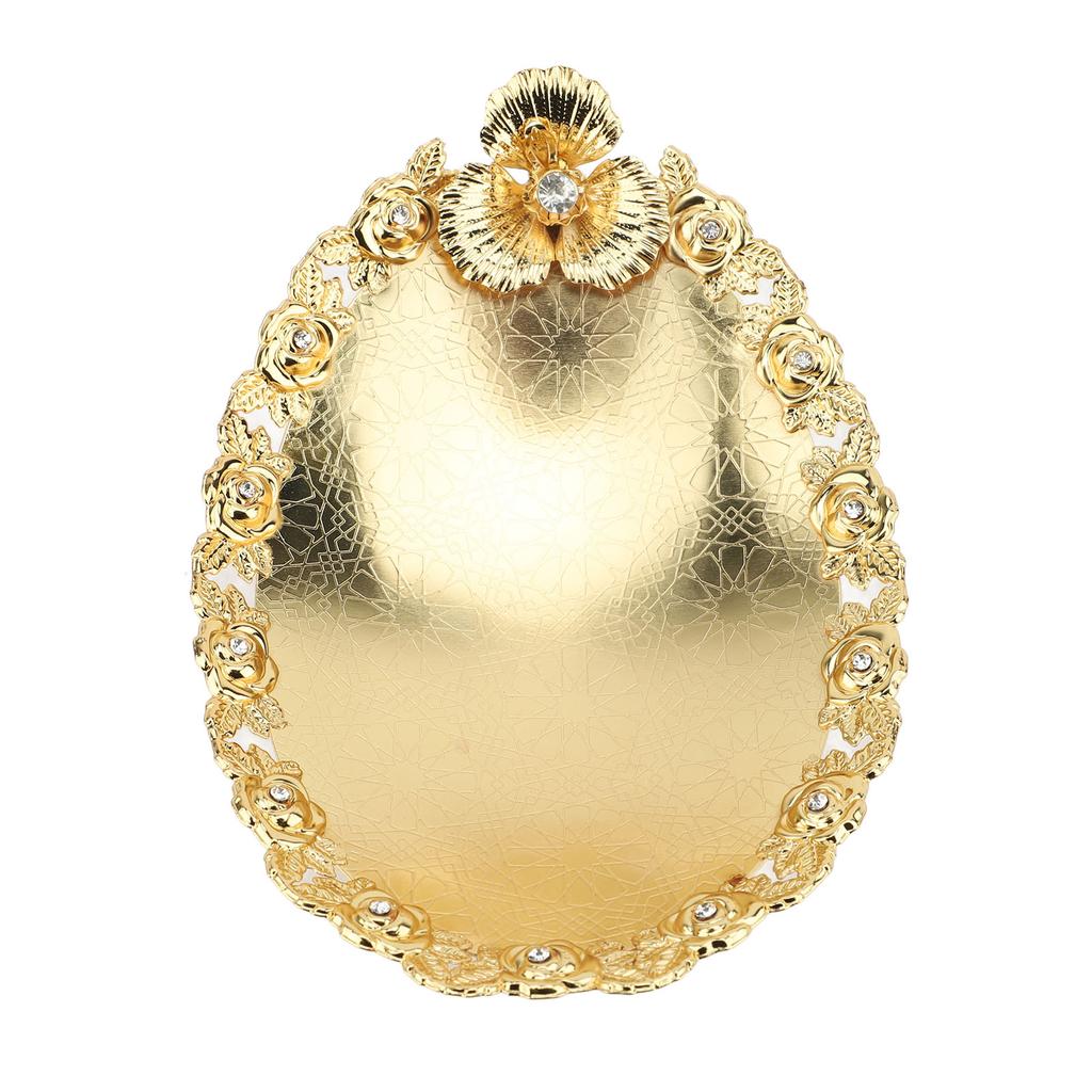 Европейская подставка для торта, золотой поднос для фруктов, сервировочная тарелка для конфет, овальная тарелка для хранения закусок и десертов для дома