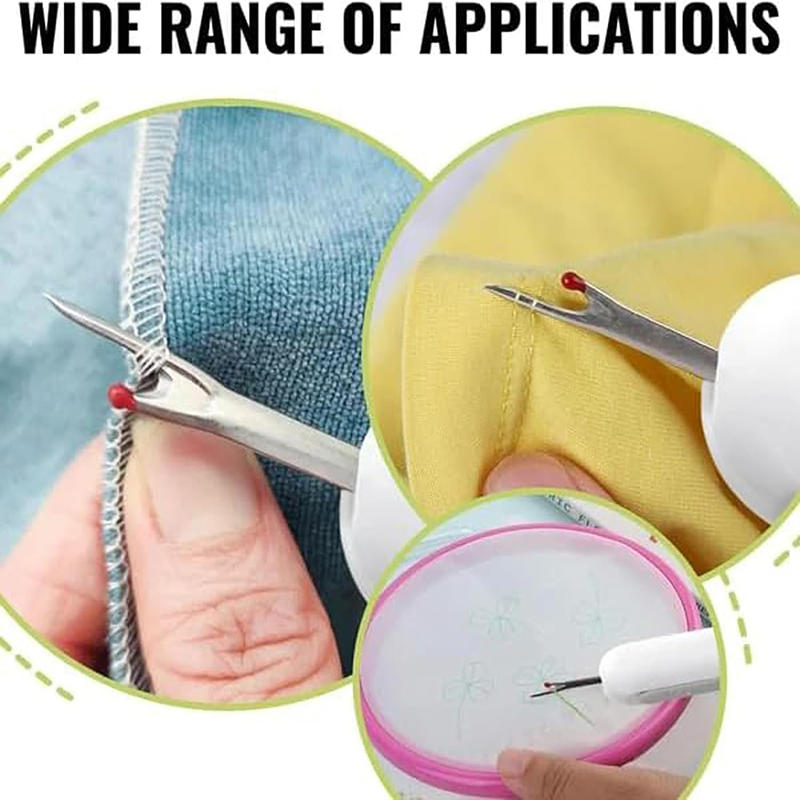 2 In 1 Needle Threader Seam Sewing Stitch Thread Unpicker&Seam Cutter For Sewing Thread Remover