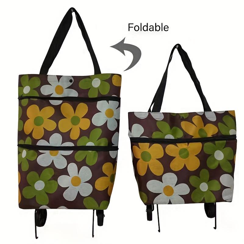 1pc Easy-Glide Wheeled Shopping Bag – Extra-Large, Foldable & Multipurpose – Versatile Carrier for Groceries & Goods On the Go