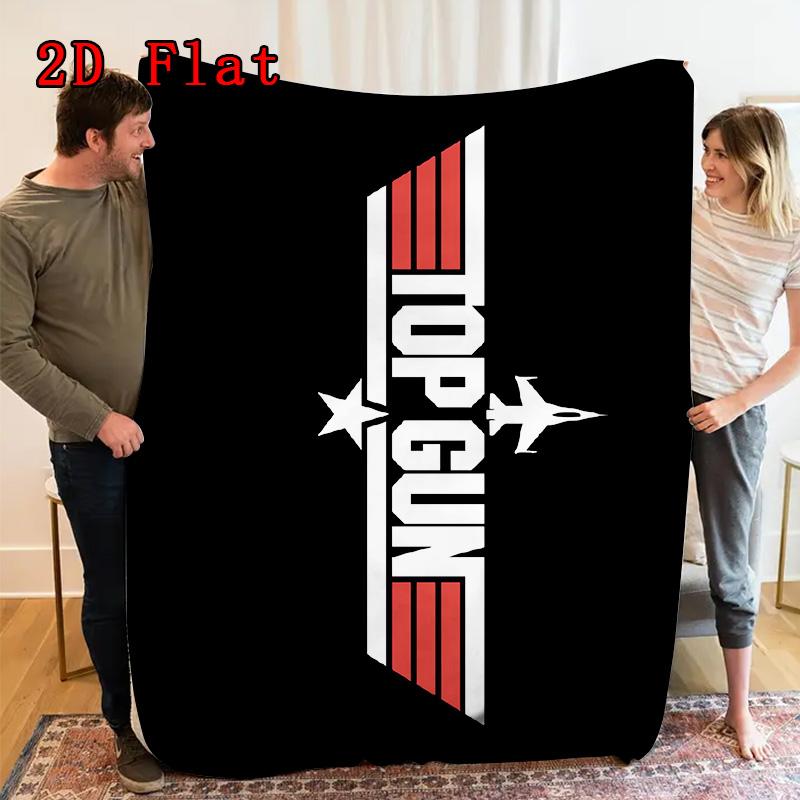 Top Gun 2D Flat Pattern Flannel Blanket High quality All Seasons Warmth and Comfort Perfect for Christmas Gifts.MMT0918606