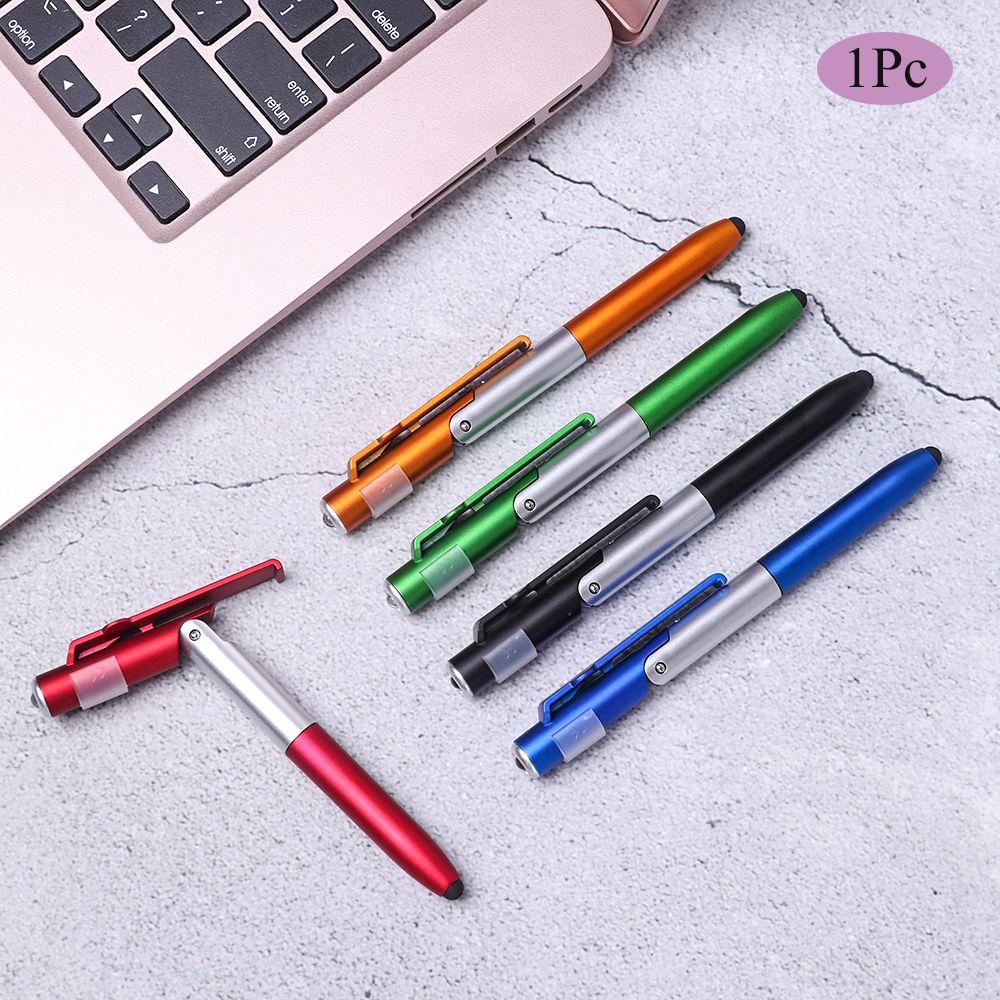 LED Light Ballpoint Pen Foldable Capacitive Pen Creative Touch Screen Pen