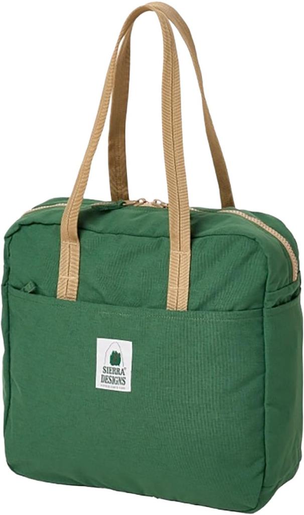 Sierra Designs Classic Zip Tote Bag with Green Pocket, 20L, S2511,