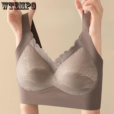 Большие размеры нижнего белья для женщин Тонкий жилет Бюстгальтер без косточек Собирающий бюстгальтер и Бюстгальтер с втягивающимися аксессуарными грудями Пуш-ап бюстгальтер
