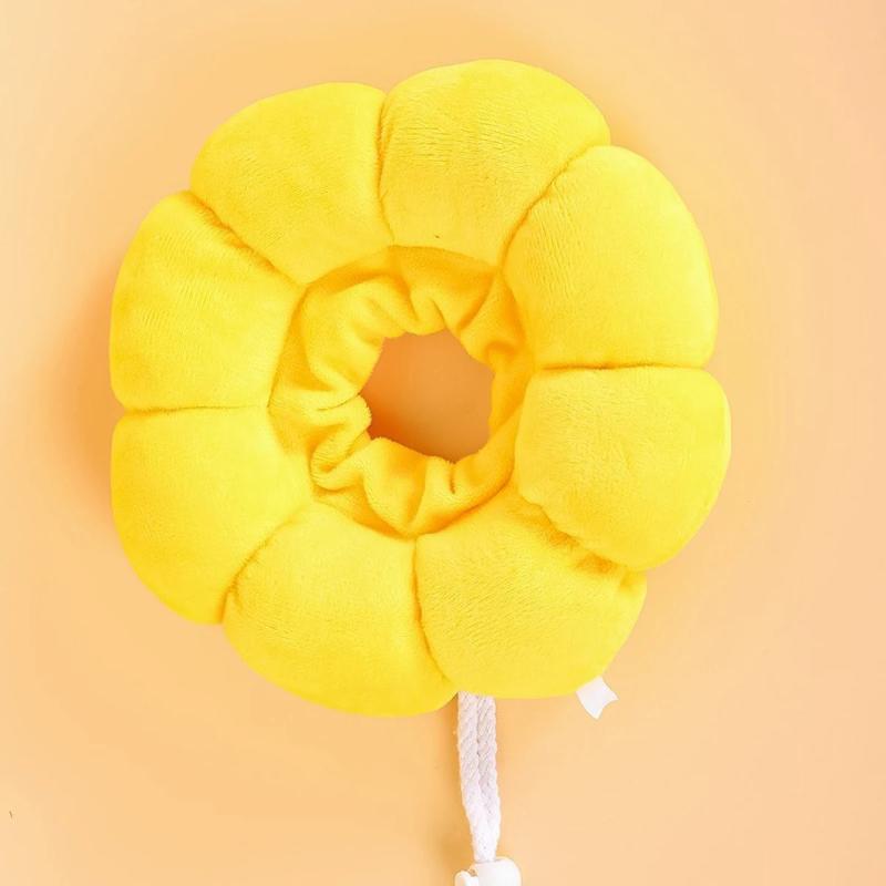 Регулируемый восстановительный воротник для питомца, милый конус на шею кошки в виде солнечного цветка, послеоперационный костюм, подходит для защитной одежды для питомца