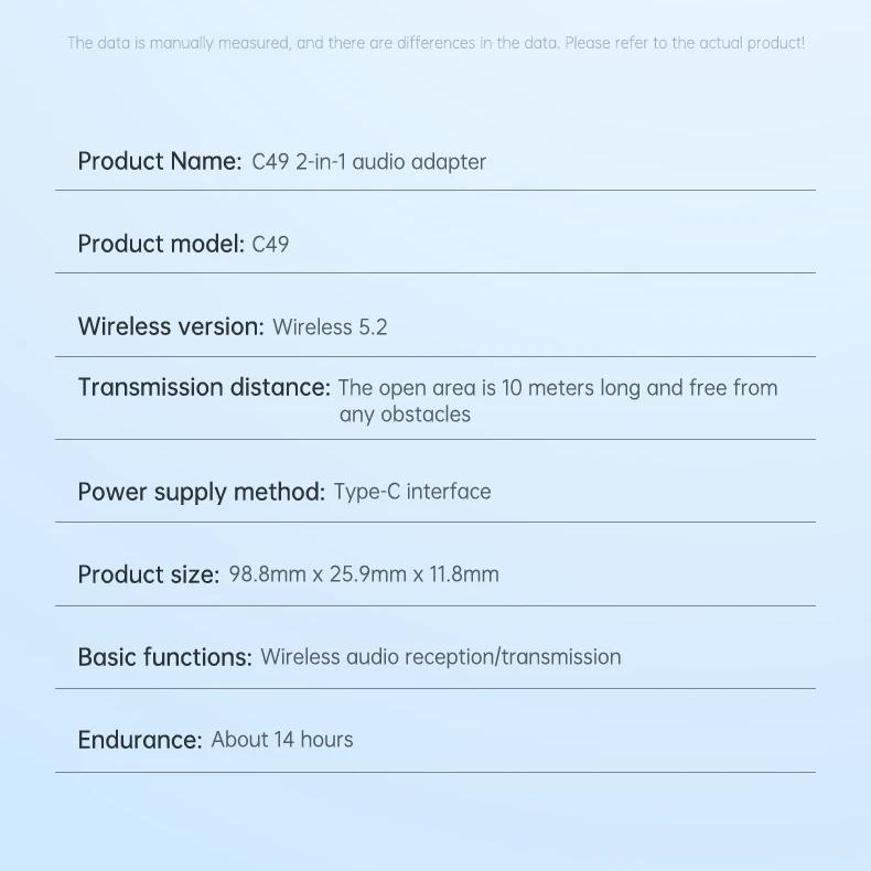 2 в 1 aptX Bluetooth аудио передатчик приемник 3.5MM AUX многоточечный Hifi стерео aptX-Adaptive/HD/LL беспроводной адаптер с микрофоном