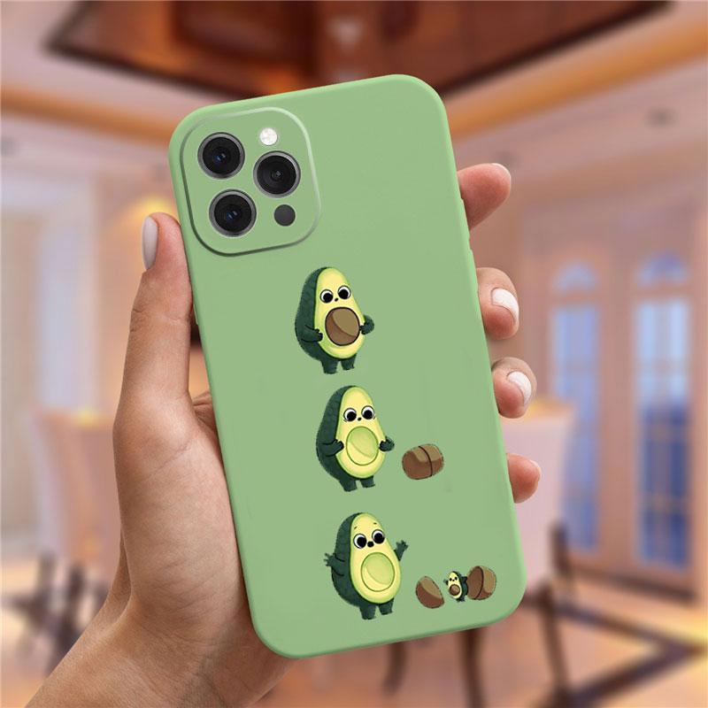 Чехол moskado Avocado Yoga с забавным узором для iPhone 11 Pro Max 12 13 Mini X XS Max XR 7 8 Plus SE 2020 TPU Silicone Cover Coque