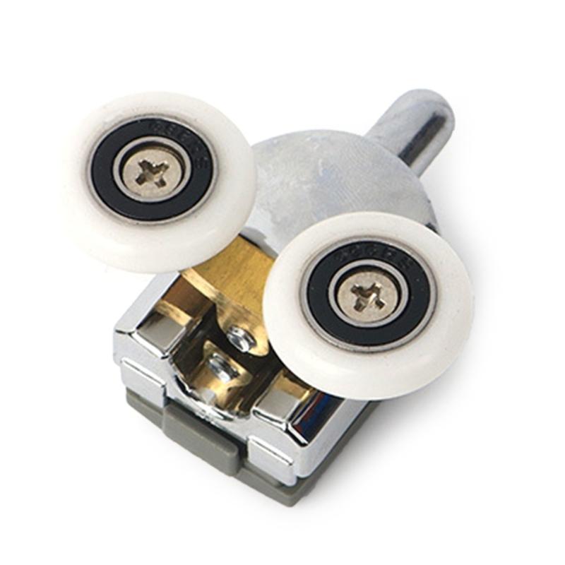 Набор из 4 изогнутых роликов для душевой двери 23/25 мм верхние и нижние колеса для стеклянной двери душа тихие ролики для душевой двери замена