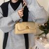 Сумка-багет женская новая ретро из кожи с масляной восковой пропиткой, на плечо, кроссбоди, нишевая, универсальная
