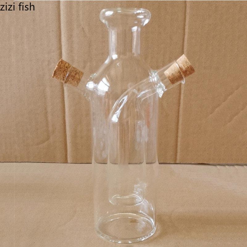 Dual-purpose Glass Oil Bottle Seasoning Jar Condiment Bottles Soy Sauce Bottle Vinegar Bottles Oiler Kitchen Supplies Spice Tool