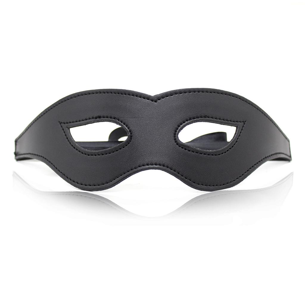 Sexy BDSM PU Leather Eye Mask Blindfold Bondage Slave Restraint Adult Sex Toy for Women Men Masquerade Role Play Game Gear