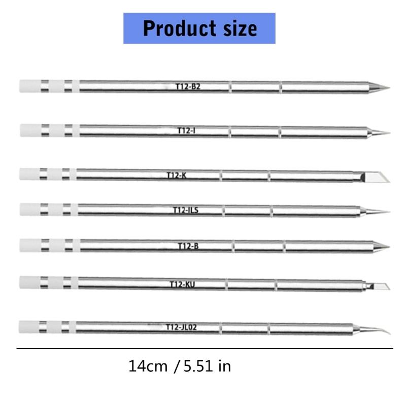 Наконечник для пайки из нержавеющей стали с быстрым нагревом T12 Запасные наконечники для паяльника Электрические паяльные сварочные аксессуары