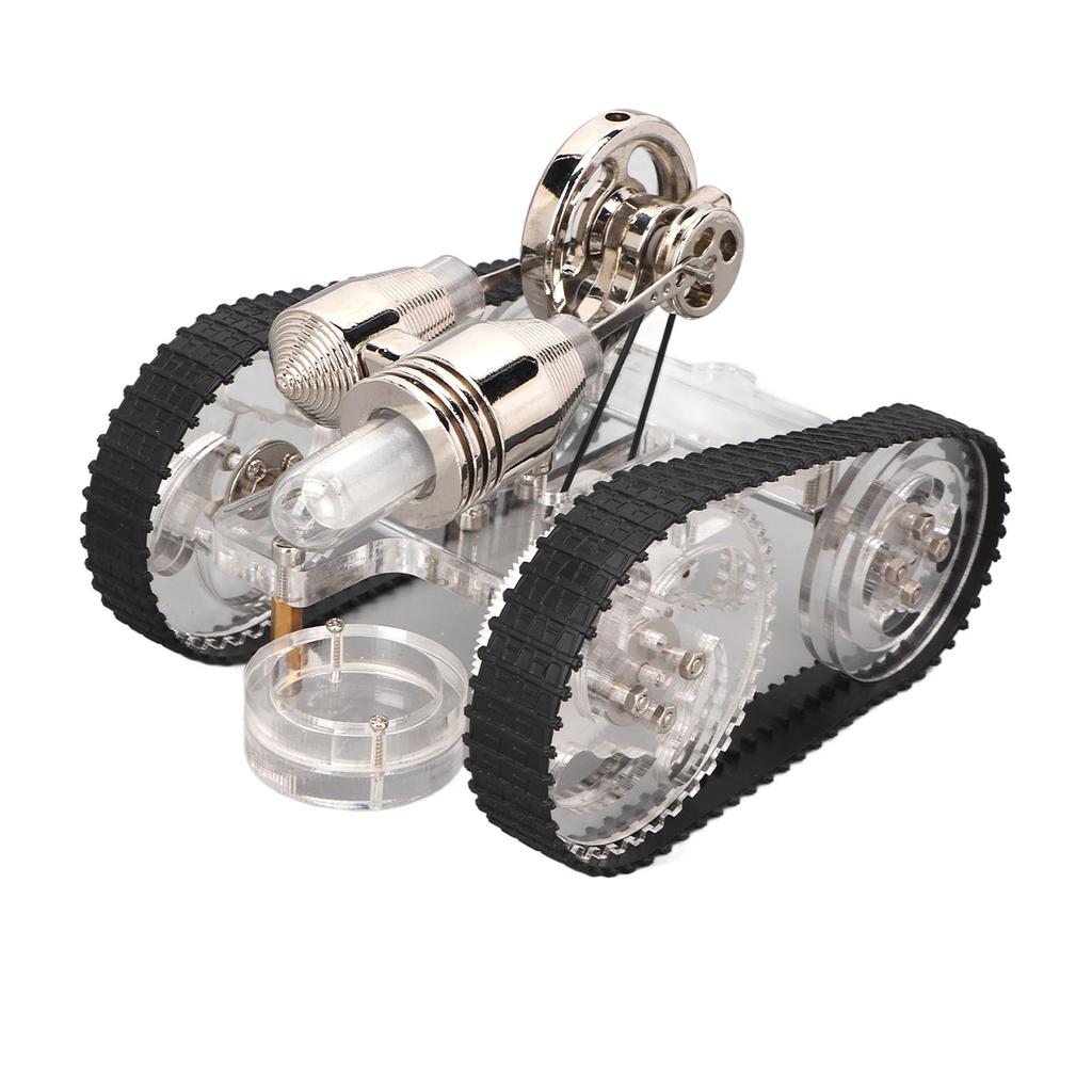 Stirling Engine Model Kit Novel Interesting Tank Car Shape Stirling Scientific Physical Model for Learning Props Gifts