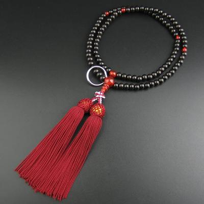 Myorenka Soto Zen Buddha Prayer Beads For Women Formal Prayer Beads Ebony Agate Tailored 8 Dimension Beast Bag Included Prayer Beads Zen Buddha