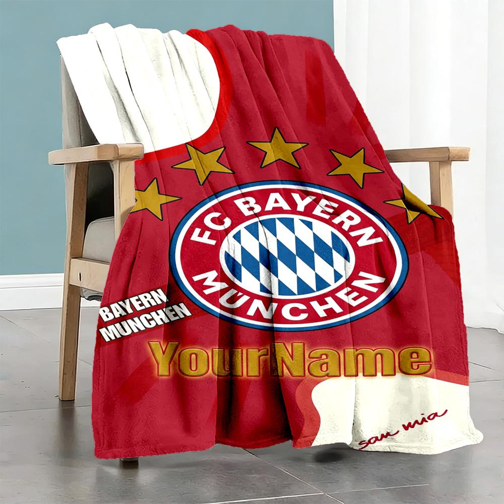 Fc Bayern München 8 Personalized Name Blanket Throw Customizable Blanket Warmthful Decor Great for Living Room Couch Office Office Chair