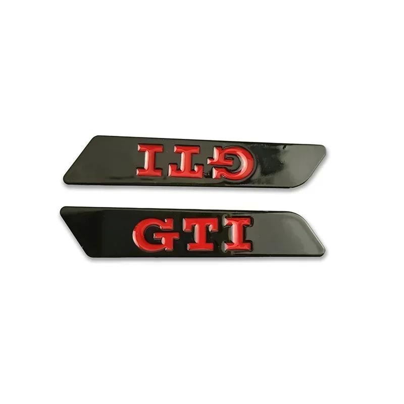 RUNTB1 Metal GTI Logo Side Fender Emblem Bumper Strip for VW Volkswagen Golf MK5 3 4 5 6 7 Polo Passat Jetta Tiguan Beetle Touran Bora