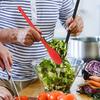 Ложка для смешивания салата, силиконовая ложка с антипригарным покрытием, длинная ручка, ложка для выпечки, ложка для смешивания и перемешивания салата, сервировочная ложка Cuchara
