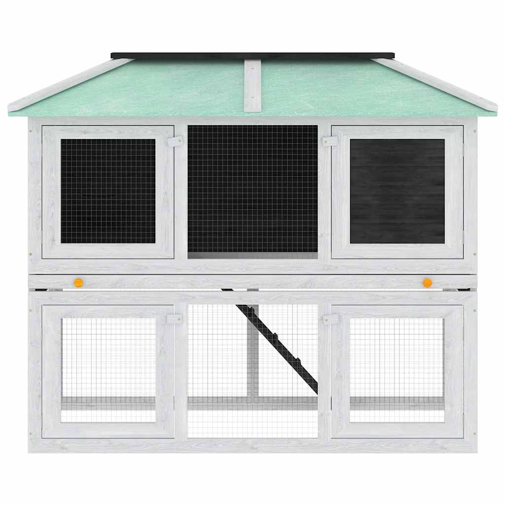 Small Animal Rabbit Hutch 2 Tier Wooden Design
