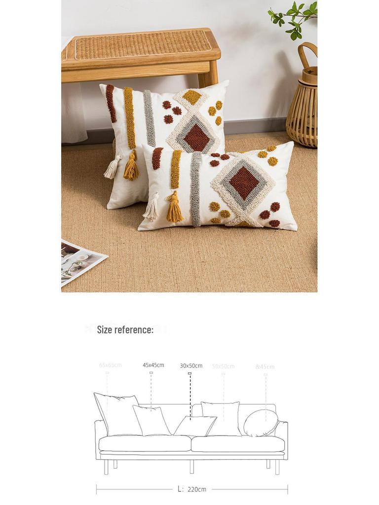 Наволочка из богемского бархата с вышивкой в виде бриллиантов для декора отеля и спальни