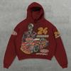 2026 Mens Oversized Hooded Sweatshirt With Digital Print Letter Design Casual Loose Fit Long Sleeve Pullover Fall
