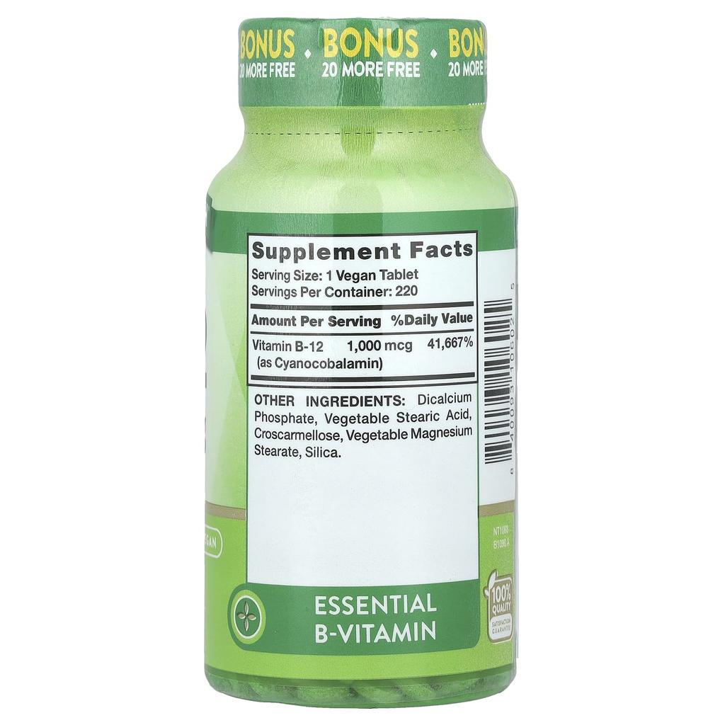 Nature'S Truth, Vitamin B-12, 1,000Mcg, 220 Tablets