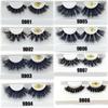 Fluffy Handmade Craft False Eyelashes Wispy Fluffy Eye Lashes 9D Faux Mink Eyelashes Extension