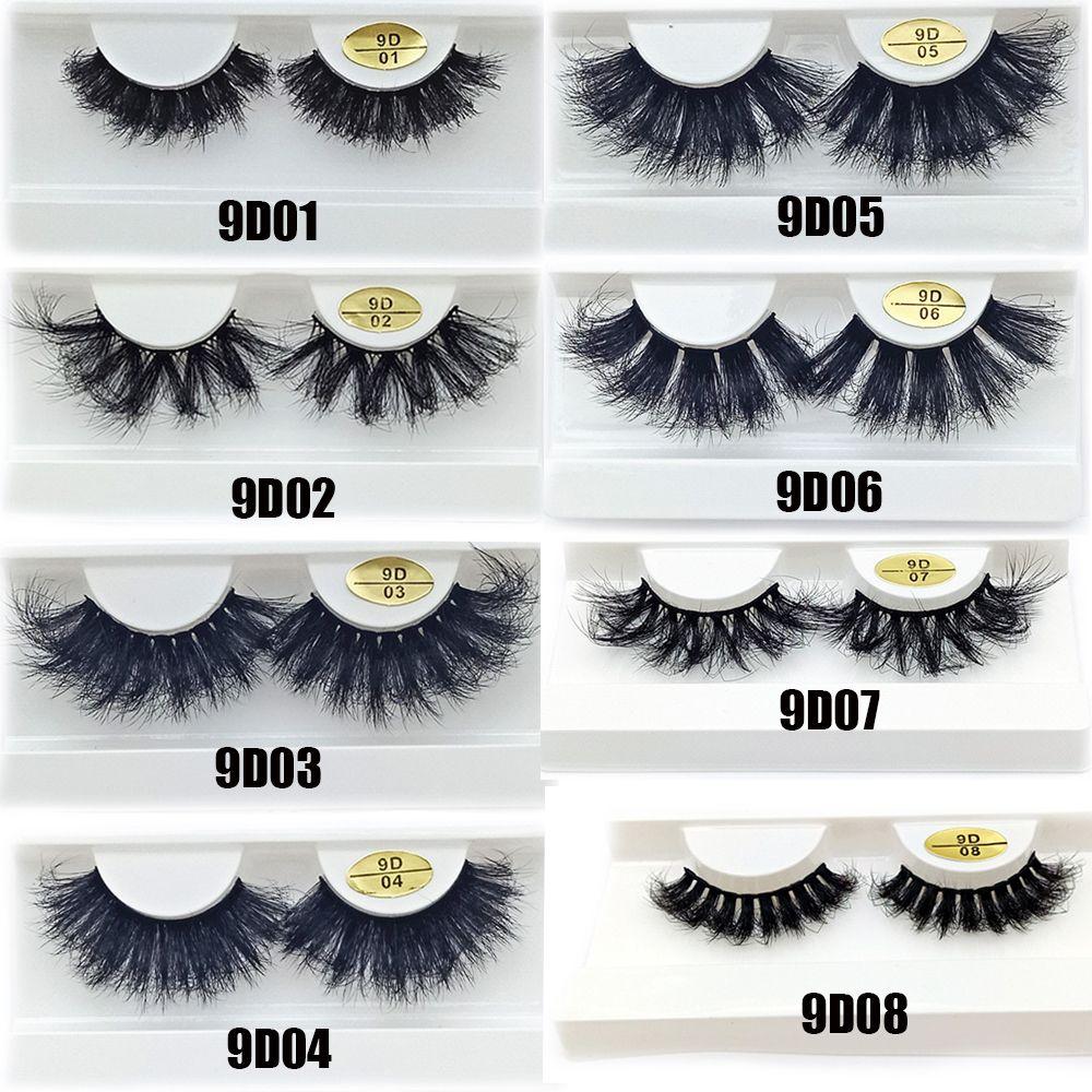 Fluffy Handmade Craft False Eyelashes Wispy Fluffy Eye Lashes 9D Faux Mink Eyelashes Extension