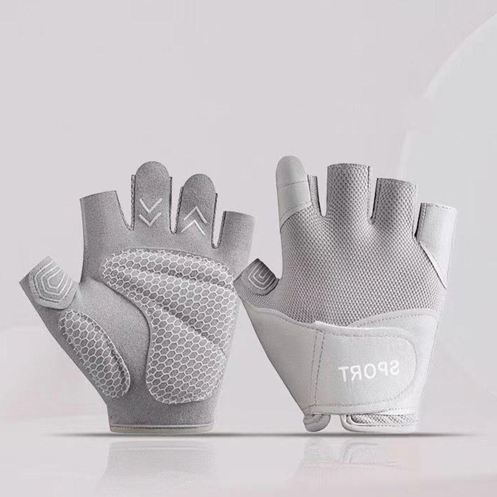 Sturdy Cycling Half Finger Gloves Nylon Split Finger Gloves Workout Gloves  Riding Equipment
