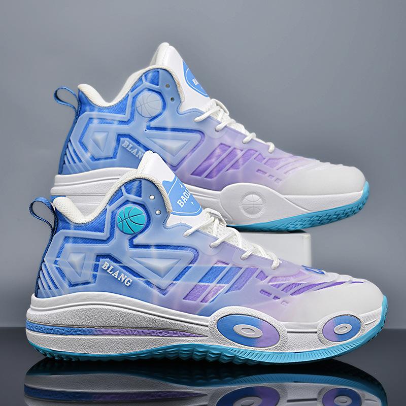 New men's basketball shoes fashion luminous version student shock absorption breathable game training shoes couple the same style