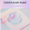 Миска для кошек из акрила Dazzle Color, миска для собак, не проливающаяся, одинарная и двойная, миски из оргстекла, радужная миска для корма для кошек, держатель для мисок для домашних животных