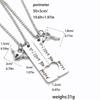 2pcs Stainless Steel Couple Necklaces Matching Puzzle Heart Lock Key Pendant  Valentine Day Gift