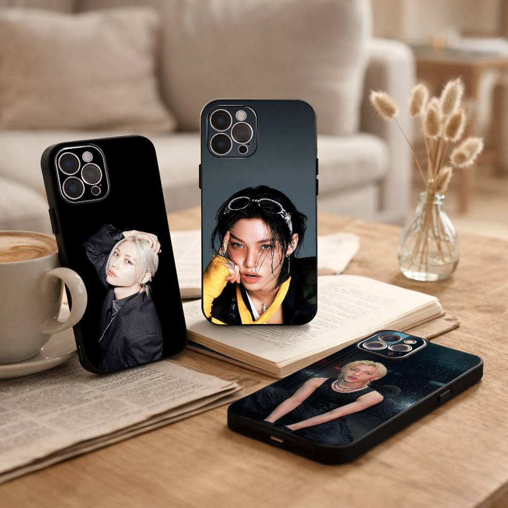 F-Felix Lee S-SKZ Karm Phone Case For iPhone17,16,15,14,13,12Plus,Pro Max,XS,5G Soft Silicone Black Cover