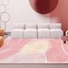 Современные минималистичные ковры для гостиной, ковер на пол в геометрическом розовом цвете в стиле легкой роскоши, пушистый мягкий ковер под журнальный столик для спальни, нескользящий