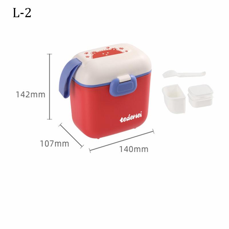 Портативный детский ланч-бокс, детский контейнер для прикорма, контейнер для сухого молока с ложкой, контейнер для хранения продуктов