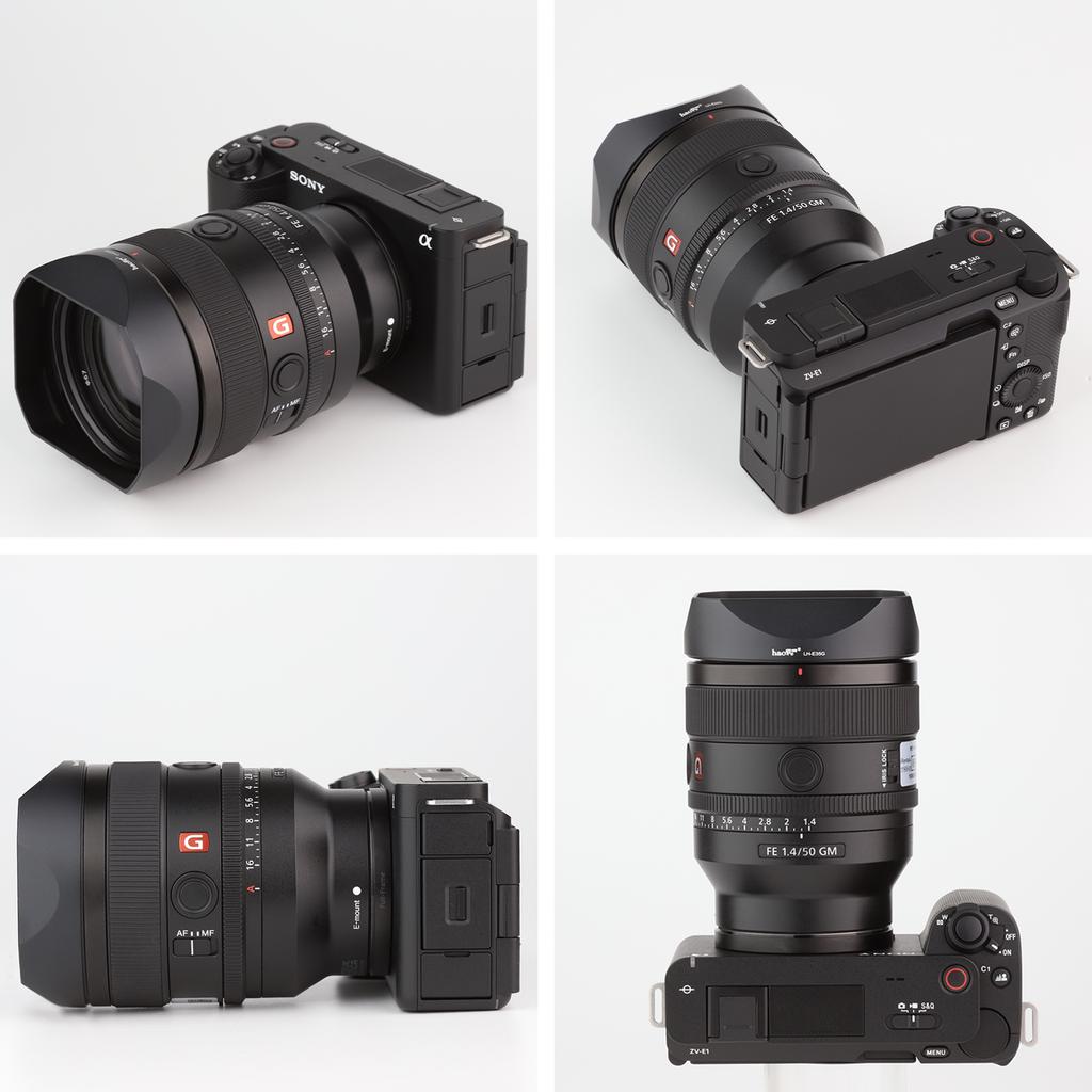 Металлическая квадратная бленда Haoge с байонетом для объективов Sony FE 35mm F1.4 GM, Sony FE50mm F1.4 GM, с металлической крышкой, заменяет ALC-SH0001