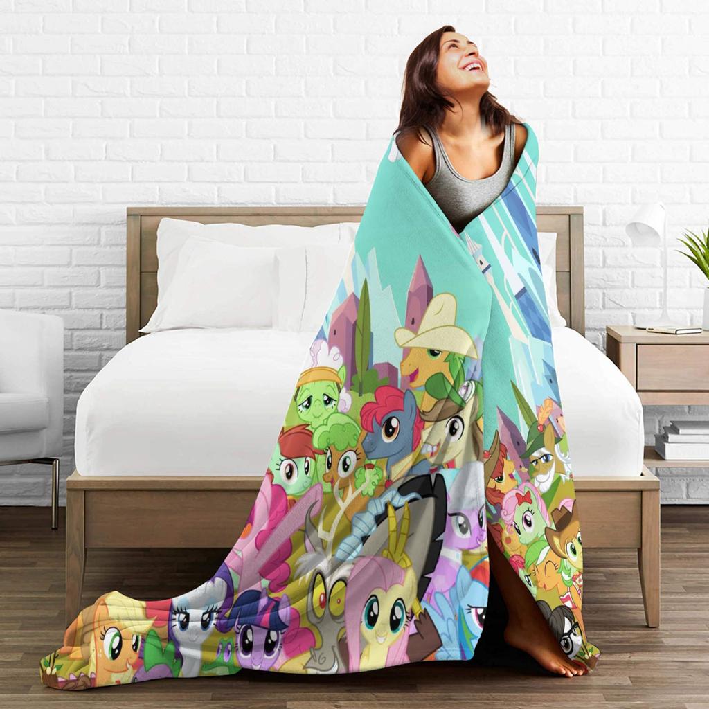 My Little Pony Дружба — это магия Мягкое Теплое Одеяло Детское Взрослое Плюшевое Одеяло с Рисунком Домашний Декор Фланелевый Чехол для Дивана Кровати
