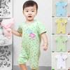 4 Pcs/lot Girls Baby Short Sleeve Romper Infant One Piece Clothing Summer Unisex Newborn Wave Point Clothes Kidswear
