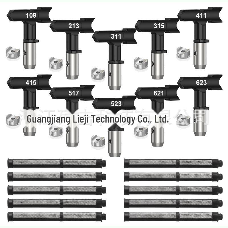 Комплект безвоздушного распылителя высокого давления: Форсунка, седло «утконос», труба, фильтр распылителя, удлинительный стержень.