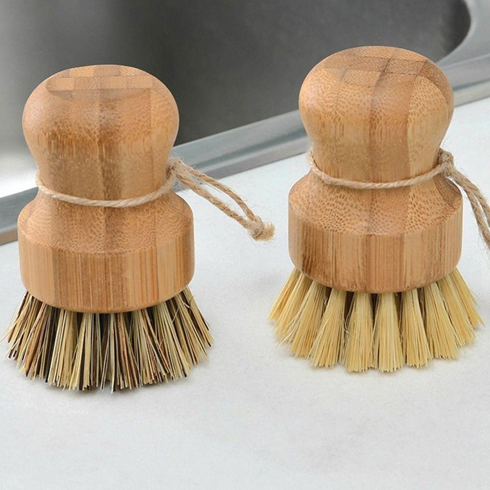 Rust Pot Pan Scrubber Bamboo Dish Scrub Brushes Dish Washing Brush Palm Pot Brush Pot Net Brus
