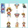 One Piece Луффи Зоро Роберто Брелок Игрушка Подвеска для сумки Двусторонний акрил Подарок для детей