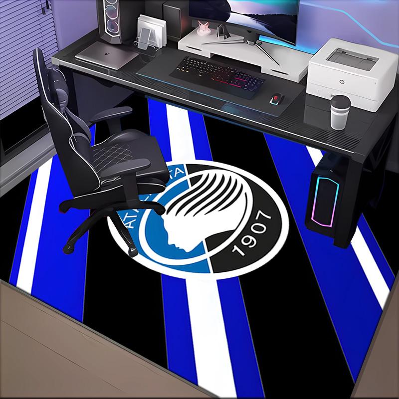 Football Atalanta Rug for Living Room, Game Rooms, Office, Bedroom, Office Floor Mat Playful Design, fan gifts Christmas decor