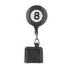 Retractable Octagonal 8 Ball Chalk Holder Billiard Pool Cue Chalk Box with Belt Clip Black