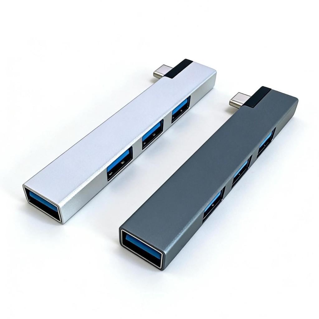 USB 3.0 Алюминиевый Угловой 4-портовый Хаб для Ноутбука