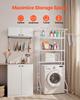 VEVOR Over Washer and Dryer Storage Shelf, 3 Tiers Laundry Room Drying Rack with Hanger Rod and Hooks