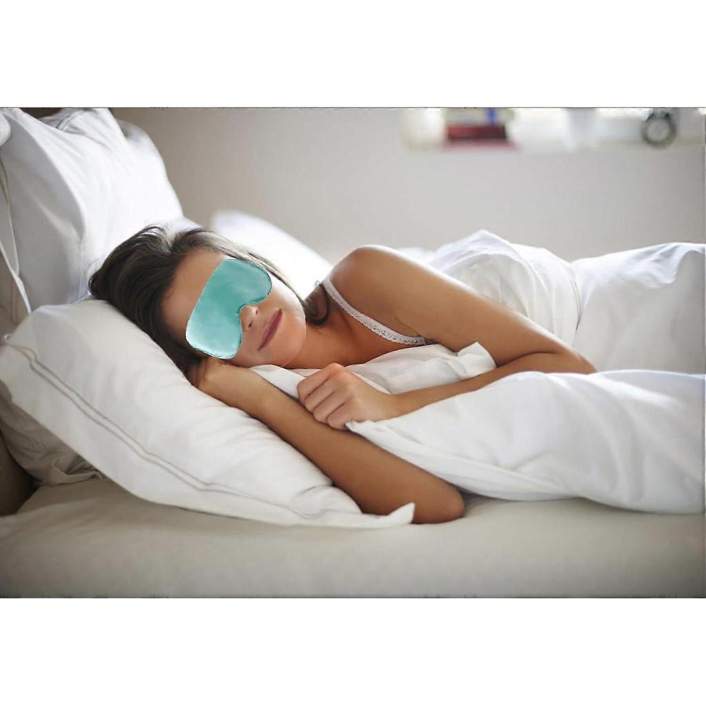 Sleep Masks Soft Silky Eye Mask Cover for Sleeping for Women and Men Light Green