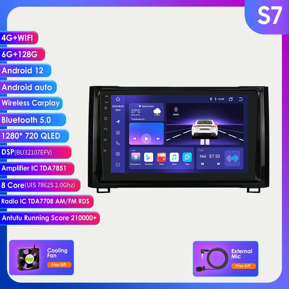 Hizpo Android 12 Авторадио для Toyota Tundra XK50 2014-2021 Автомобильное радио Мультимедийный видеоплеер Навигация Стерео GPS Carplay 4G RDS BT Bluetooth RDS FM