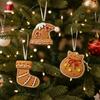 1/2/3Pcs Handmade Christmas Tree Hanging Pendants Painted Christmas Tree Ornaments  Wreaths Branches