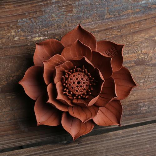 Нематериальное культурное наследие, чистое ручная работа, подставка для благовоний в виде цветка красного цвета, курильница, керамические цветочные украшения