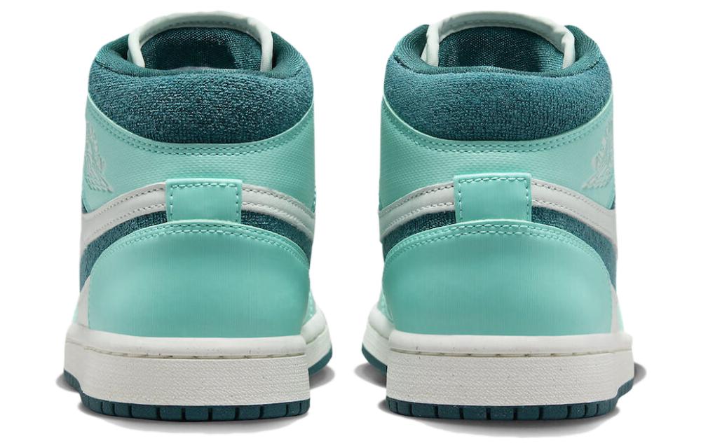 Jordan 1 Женские кроссовки Mid Chenille Bleached Turquoise DZ3745-300