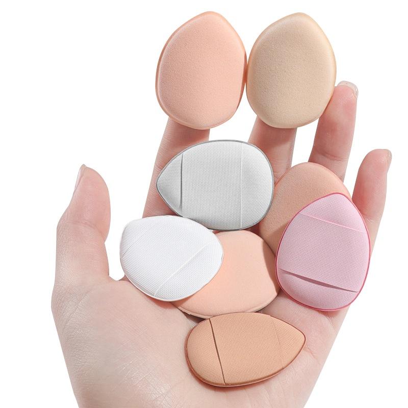 Fingertip Air Cushion Leather Mini Finger Thumb Powder Puff Concealer Powder Powder Set Makeup Dry and Wet Use No Powder Student Makeup Tools