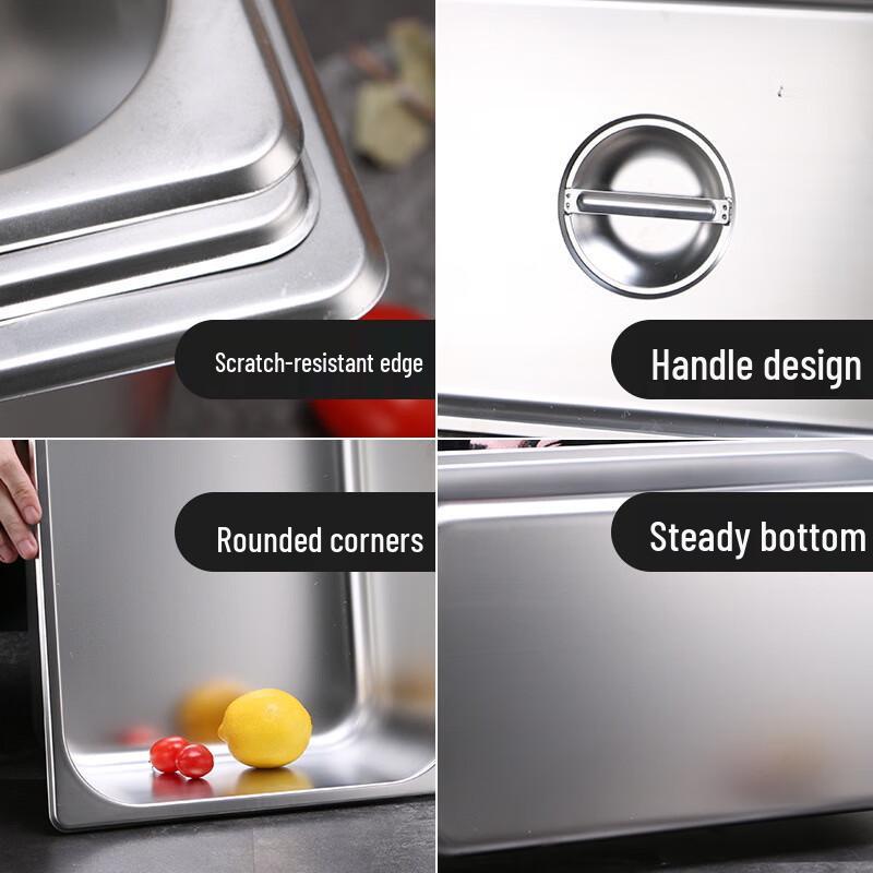 DISHJOY Commercial Stainless Steel Food Pans